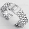 Silver Stainless Steel Bracelet Wrist Watch Band For IWC Pilot Chronograph Mark XX(Quick Release Adapter System)