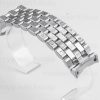 Silver Stainless Steel Bracelet Wrist Watch Band For IWC Pilot Chronograph Mark XX(Quick Release Adapter System)