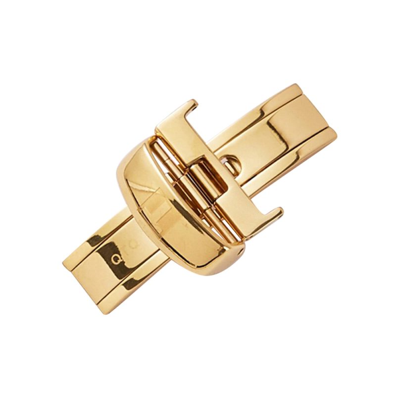 Stainless Steel Gold Folding Buckle For Tissot T-Classic, T-Sport...