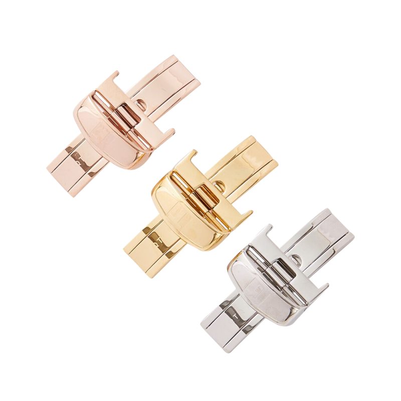 Stainless Steel Gold Folding Buckle For Tissot T-Classic, T-Sport...