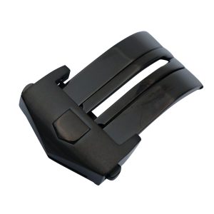 Stainless Steel Watch Buckle Black Folding Clasp For Tag Heuer Aquaracer, Carrera, Monaco