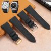 Custom Replacement 30mm Black PVC Rubber Strap Watch Band For Bulgari Octo Watches (Multiple Colors) Custom Replacement 30mm Black PVC Rubber Strap Watch Band For Bulgari Octo Watches (Multiple Colors)