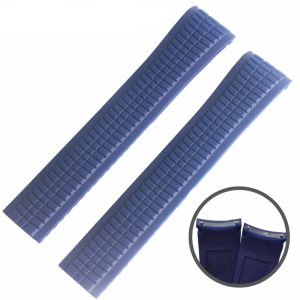 21mm Blue Rubber Watch Strap For Patek Philippe Aquanaut 40mm