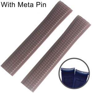 21mm Brown Rubber Watch Strap For Patek Philippe Aquanaut 40mm