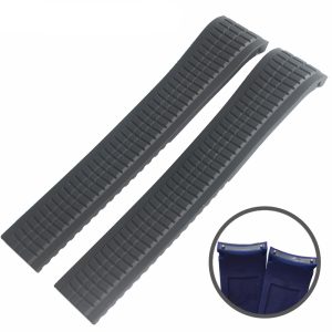 21mm Dark Grey Rubber Watch Strap For Patek Philippe Aquanaut 40mm