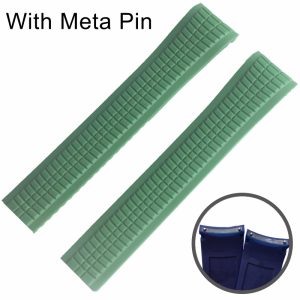 21mm Green Rubber Watch Strap For Patek Philippe Aquanaut 40mm