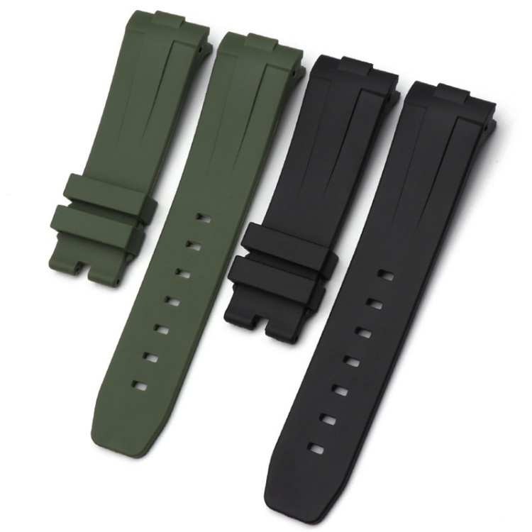 black green Rubber Curved Watch Strap For Panerai (12)