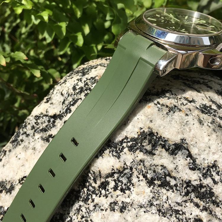 ai Radiomir rubber strap 26mm green
