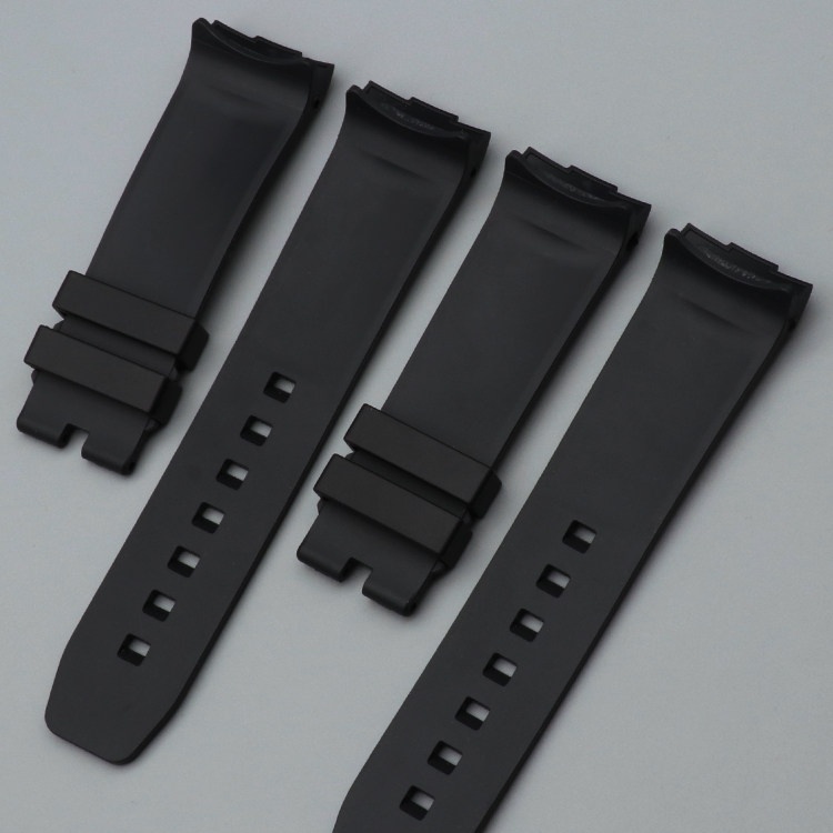 backside of 22mm 24mm Rubber Curved Watch Strap For Panerai (9)