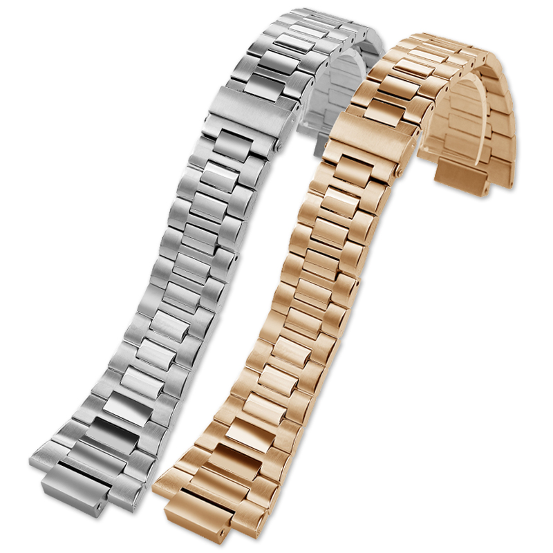 25mm Rose Gold Stainless Steel Strap Bracelet For Patek Philippe Nautilus 5711 5712 5980 5726 5724