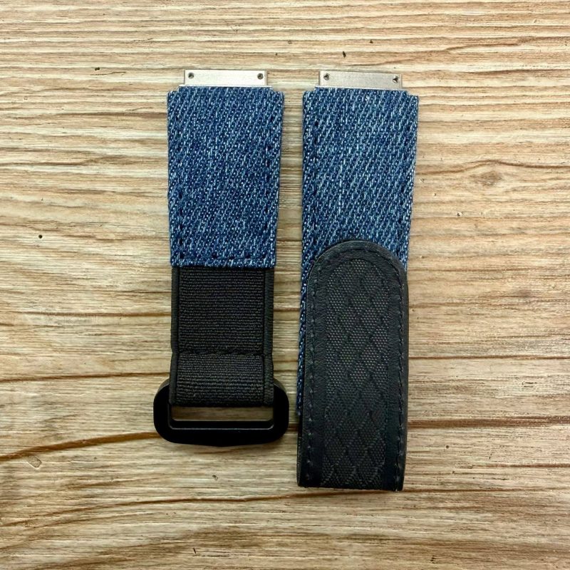 Custom Handmade Blue Denim Watch Strap For Richard Mille RM-67-01 67-02 (Multi Color)