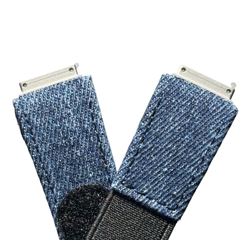 Custom Handmade Blue Denim Watch Strap For Richard Mille RM-67-01 67-02 (Multi Color)