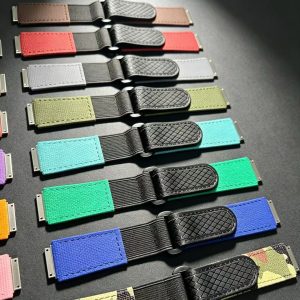 Custom Velcro Watch Strap for Richard Mille -PVC Sailcloth Pattern Rubber (5)