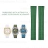 Flat End Fluoro(FKM) Rubber Watch Strap 19mm For Ladies Patek Philippe Aquanaut (Multi-Colors)