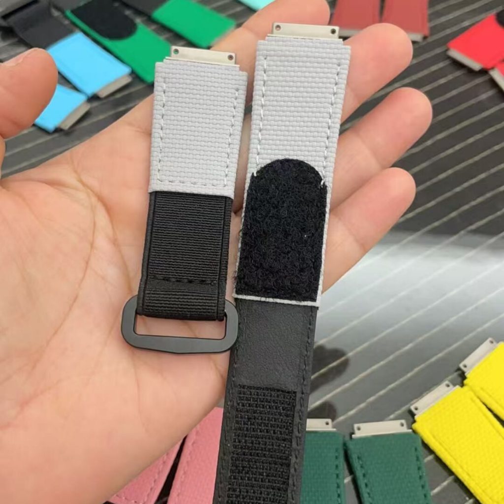 GRAY Custom Velcro Watch Strap for Richard Mille -PVC Sailcloth Pattern Rubber (7)