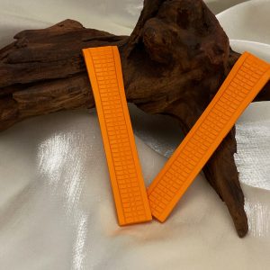 Orange Replacement FKM Rubber Band For Patek Philippe Aquanaut (Tropical) Style Rubber Strap (7)