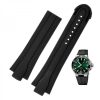 Replacement 24mm x 12mm Black Rubber Strap Bracelet For Oris Aquis 1 Replacement 24mm x 12mm Black Rubber Strap Bracelet For Oris Aquis