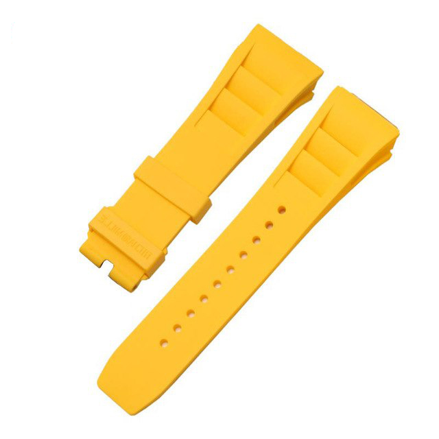 Replacement Yellow Rubber Watch Strap For Richard Mille