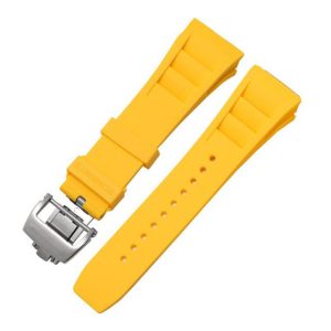 Replacement Yellow Rubber Watch Strap For Richard Mille