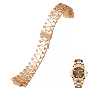 Rose Gold Stainless Steel Strap Bracelet For Patek Philippe Nautilus