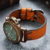 Shop Aftermarket Distressed Black Tan Brown Calf Leather Panerai Straps 24mm 22mm For Sale 