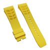Yellow Vented Rubber Watch Band For Original Richard Mille