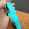 Royal Flat End 20mm 21mm 22mm Turquoise FKM Rubber Watch Strap For IWC Pilot