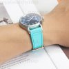 Royal Flat End 20mm 21mm 22mm Turquoise FKM Rubber Watch Strap For IWC Pilot