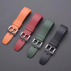 Correas-De-Reloj Ecofriendly TPU Sport WaterProof 20mm 22mm 24mm Soft Silicone Rubber Watch Straps