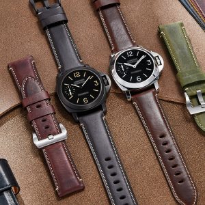 Custom Handmade CrazyHorse Leather Watch Strap for Panerai Luminor