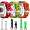 Luxury Diver Luminous FKM Rubber Watch Band 49MM Water Resistant Sport Replacement Titanium Metal Connector For Smart Watches