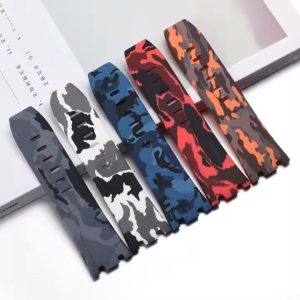 Reloj de Goma Rubber Watch Band for Offshore 28mm 30mm Camouflage Wrist Watch Strap