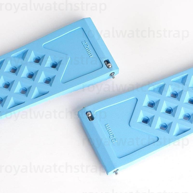 Royal Quick Release FKM Rubber Watch Strap Tropical Style 20mm 22mm Watch Band Replacement Strap for Men Women