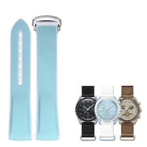 Rubber Watch Band 20mm for Speed-master Swatch Omega Straps Joint MoonSwatch (5)