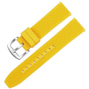 Top Wholesale 18mm 20mm 22mm 24mm Soft FKM Fluorine Rubber Watch Strap