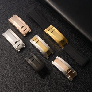 Top Wholesale FKM WatchStrap 20mm Curved End Rubber Watch Band Rugged Rubber Strap for Branding RLX