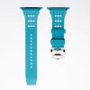 Trendy FKM Rubber Watch Band Butterfly Folding Buckle Silicone Watch Straps 49MM Ultra For Smart Watch Case Series 7 8 9 SE