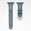 Trendy FKM Rubber Watch Band Butterfly Folding Buckle Silicone Watch Straps 49MM Ultra For Smart Watch Case Series 7 8 9 SE