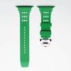 Trendy FKM Rubber Watch Band Butterfly Folding Buckle Silicone Watch Straps 49MM Ultra For Smart Watch Case Series 7 8 9 SE