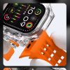 Trendy FKM Rubber Watch Band Butterfly Folding Buckle Silicone Watch Straps 49MM Ultra For Smart Watch Case Series 7 8 9 SE