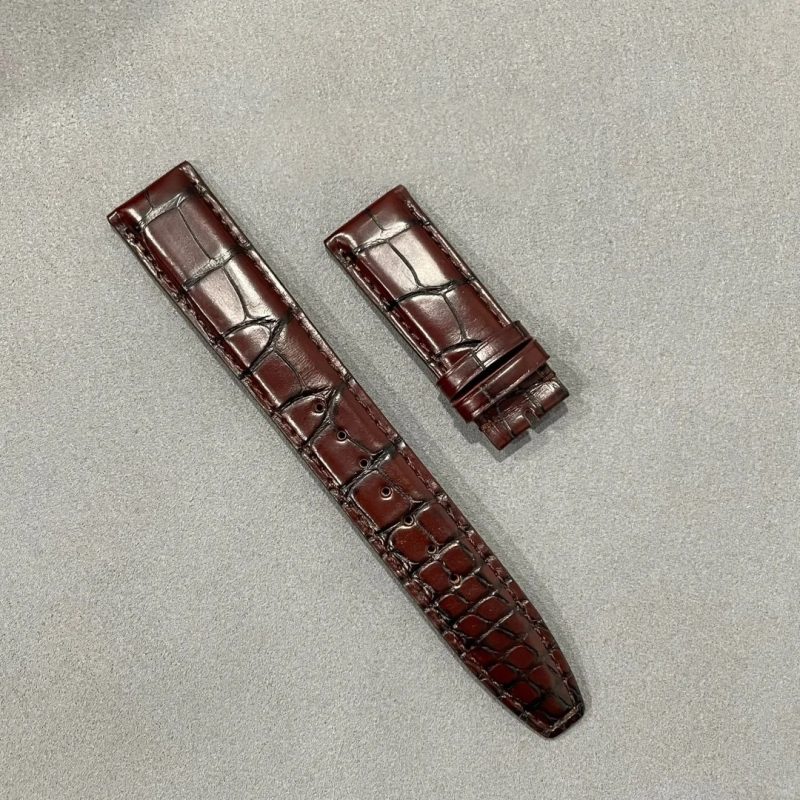 brown Handcrafted 22mm Alternative Alligator Leather Strap For IWC Portugieser (6) brown Handcrafted 22mm Alternative Alligator Leather Strap For IWC Portugieser (6)