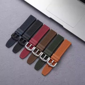 Royal 18mm 20mm 22mm 24mm OEM Correas-De-Reloj Multi Color Palm Print Sports Waterproof FKM Rubber Watch Bands Straps