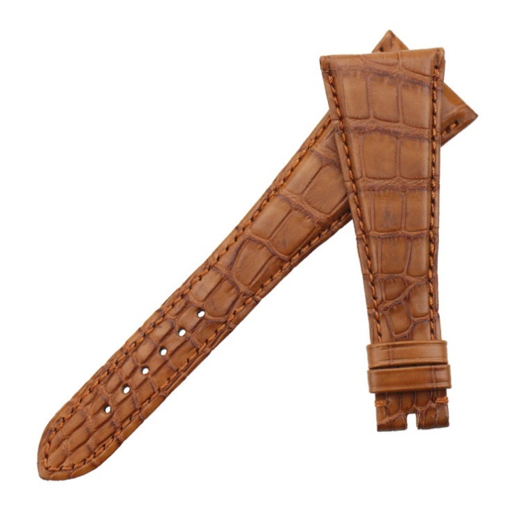 Custom Black Brown Alligator Replacement Leather Watch Strap For Bulgari Assioma For Sale – Bespoke Alligator Straps (3)