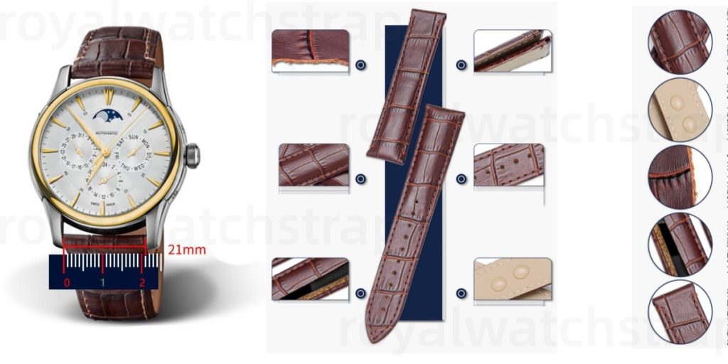Custom Handmade Genuine Leather Replacement Strap for Oris Culture (Multi Size & Color) (3)