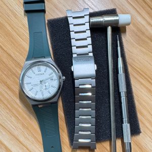 FKM Replacement Rubber Watch Bands For Citizen Zenshin 60 AW0130-85AXZM CA4610 Watches Eco Drive Three-Hand