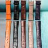 Handmade Black Grey American Alligator Leather Quick Release Watch Strap For Straight-Lug Watches 20mm, 21mm, 22mm