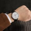 Handmade Black Grey American Alligator Leather Quick Release Watch Strap For Straight-Lug Watches 20mm, 21mm, 22mm