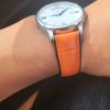 Handmade Black Grey American Alligator Leather Quick Release Watch Strap For Straight-Lug Watches 20mm, 21mm, 22mm
