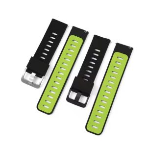 Royal High quality 20mm 22mm sport double color silicone rubber smart watch strap samsung watch band