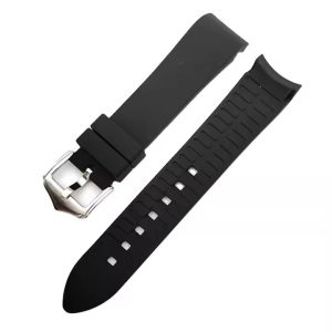 Royal Curved silicone strap with monochromatic arc shape 181920212224mm universal rubber watch strap for men and women